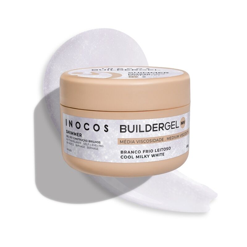 BUILDER GEL MV SHIMMER BRANCO FRIO LEITOSO, 50G