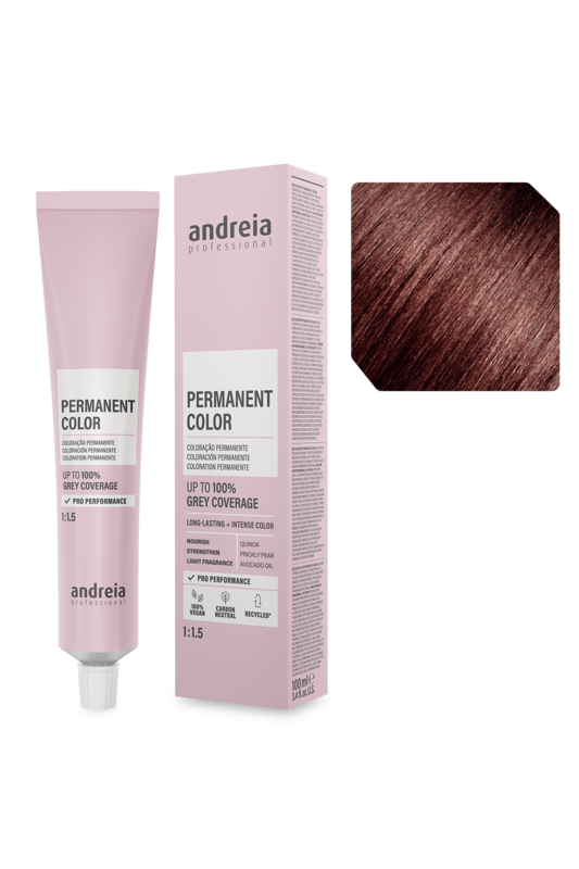 Andreia Coloração Permanente 4.7m Castanho Médio Tabaco Mogno