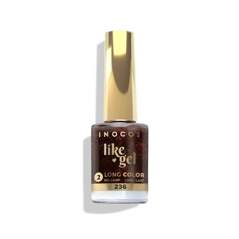 VERNIZ LIKE GEL 236, 11ML - O TIPICO NATAL | CASTANHO INTENSO CINTILANTE