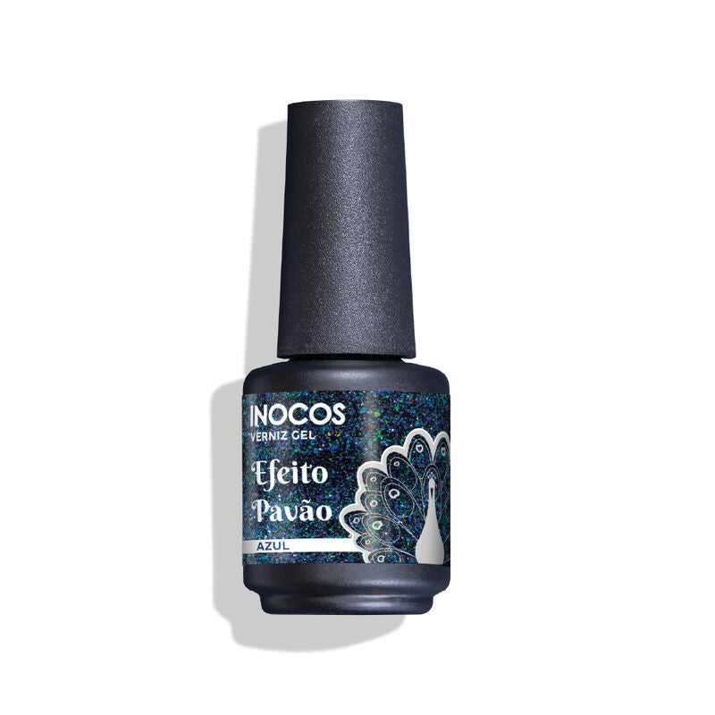 VERNIZ GEL INOCOS PAVAO AZUL, 15ML