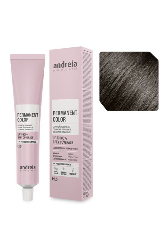 Andreia Coloração Permanente 4.02 Castanho Médio Natural Frio