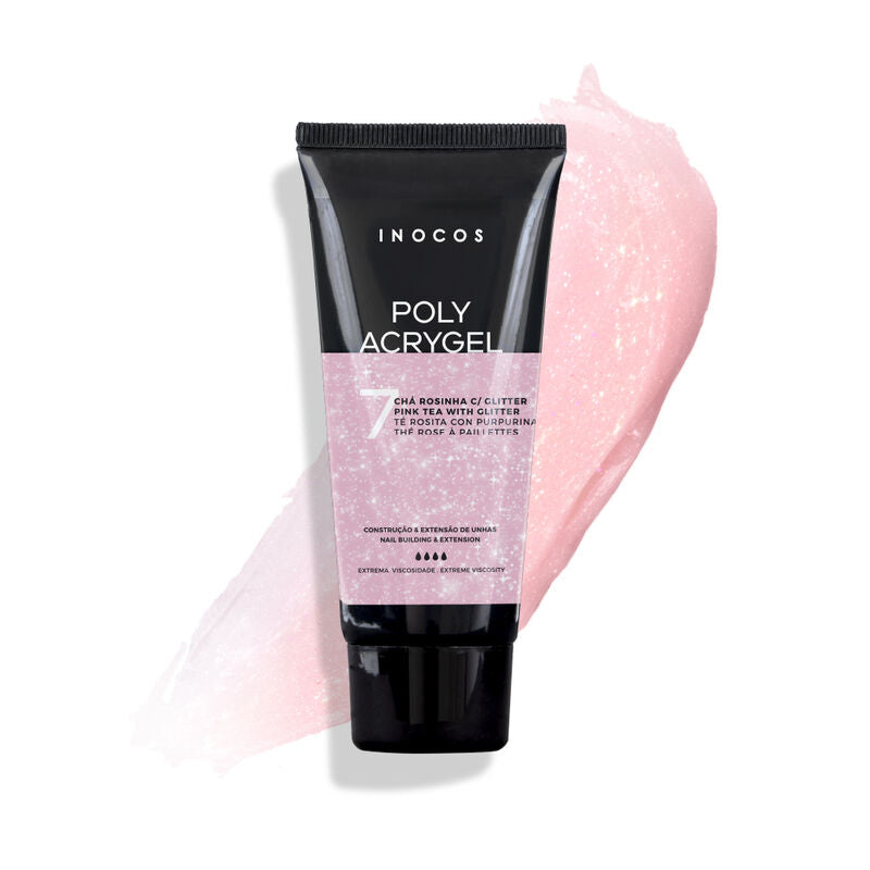 POLYACRYGEL INOCOS BISNAGA CHA ROSINHA GLITTER, 60G