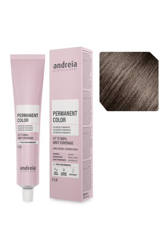 Andreia Coloração Permanente 5.0 Castanho Claro Natural 100ml