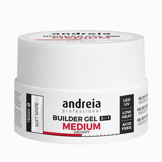Andreia Professional Builder Gel Medium Soft White 22gr