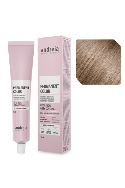 Andreia Coloração Permanente 8.0 Louro Claro Natural 100ml