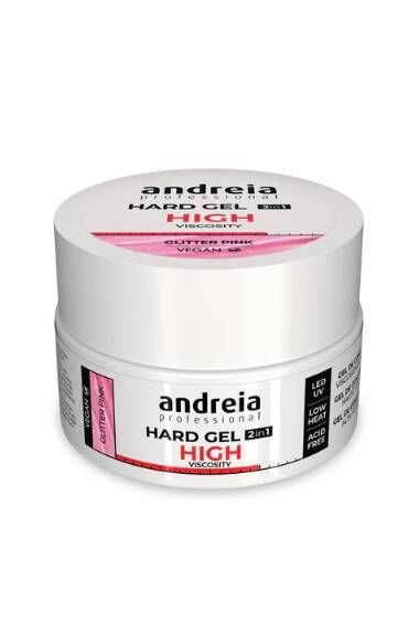 Andreia Hard Gel High Glitter Pink 22gr