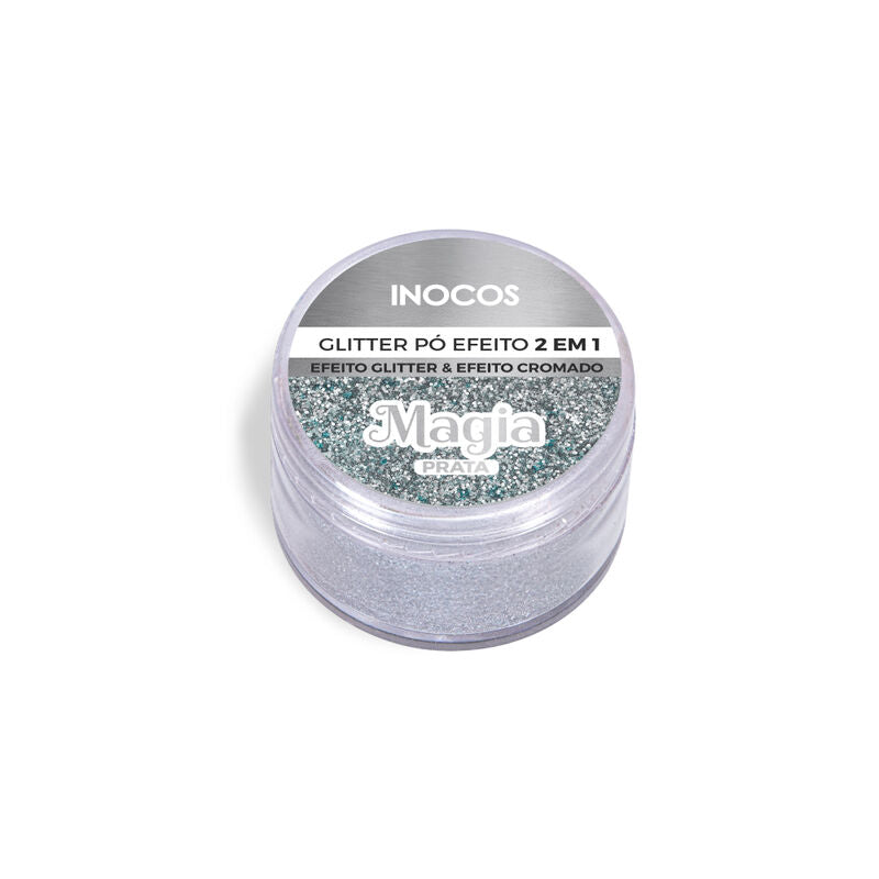 PO GLITTER INOCOS MAGIA PRATA, 3G