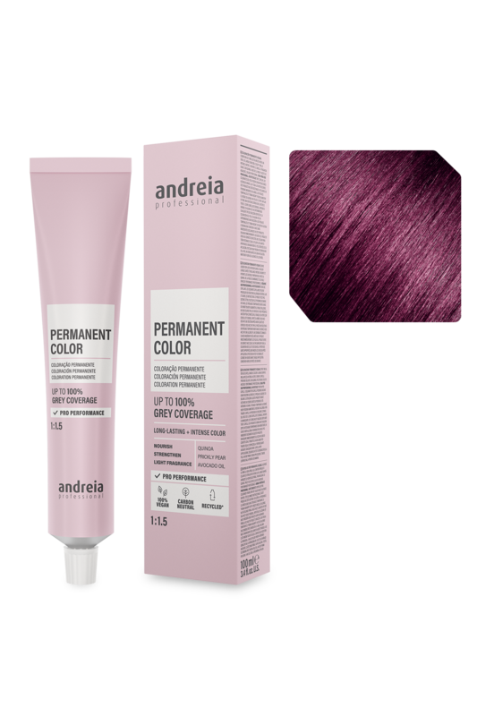 Andreia Coloração Permanente 4.66 Castanho Médio Violeta Intenso