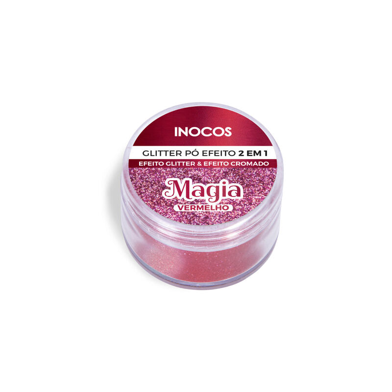 PO GLITTER INOCOS MAGIA VERMELHO, 3G