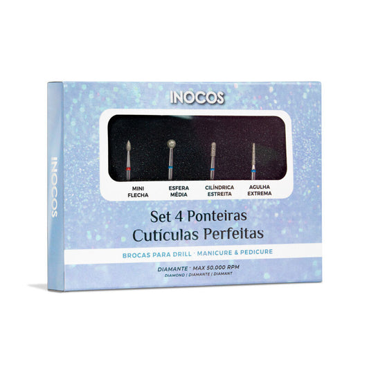 SET 4 BROCAS INOCOS CUTICULAS PERFEITAS