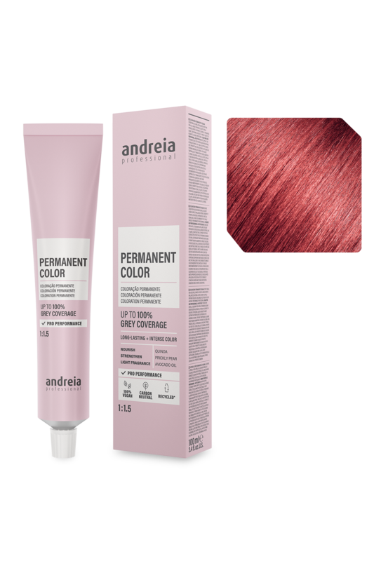 Andreia Coloração Permanente 6.65 Louro Escuro Violeta Vermelho