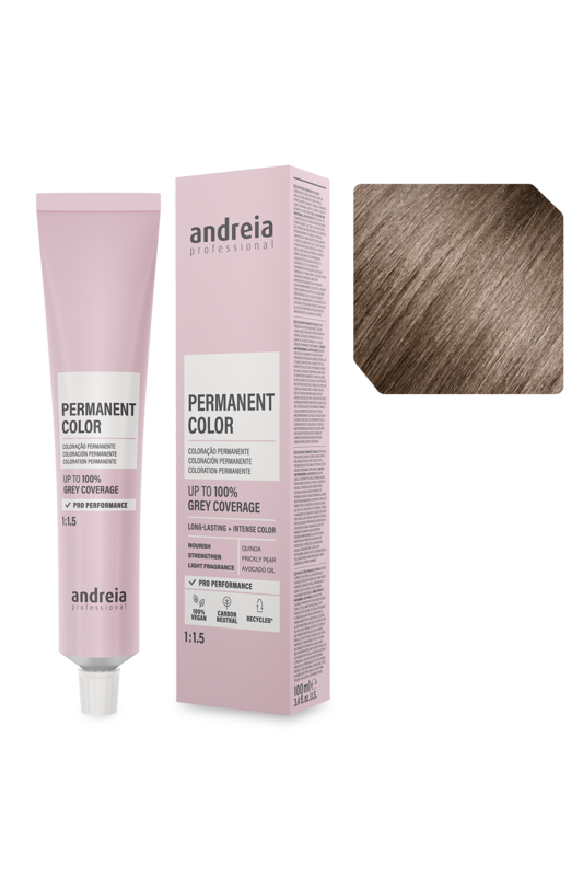 Andreia Coloração Permanente 7.0 Louro Médio Natural